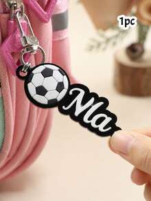 LICVIC Custom Soccer Name Keychain, Personalized Bag Charm, Sporty Backpack Accessory, Customized Football Keychains, Customizable Christmas Gift, Key Chain - Style a - View 18