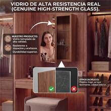 Botiquín con Espejo para Baño, Gabinete de Pared Impermeable con Compartimentos para Medicamentos, Cosméticos y Productos de Higiene, Organizador Multifuncional Ahorrador de Espacio para Baño, Recámara y Hogar, Diseño Compacto, Práctico y Fácil de Limpiar - Marrón - Ver 5