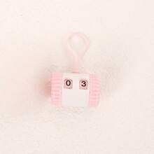 Portable Sewing Counter, DIY Handmade Sweater Knitting Counter, Compact And Practical Sweater Needle Counter - Pink Counter (with Ring) - View 2
