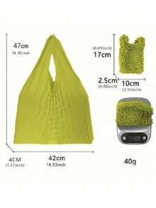 Women's Magic Elastic Handbag, Expandable Shopping Tote, Reusable Shopping Bag, Foldable Shopping Bag, Essential For Camping, Outdoor, Vacation And Travel - View 9