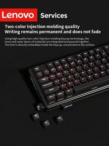 Teclado Gaming Lenovo K280 Inalámbrico de Tres Modos con Retroiluminación RGB Bluetooth 2.4G, Teclado Mecánico Compacto de 97 Teclas con Perilla de Volumen, Compatible con PC, Mac y Tableta - Ver 8