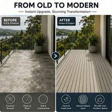 Grooved Lattice Wood Grain Flooring Sticker, Self-Adhesive Waterproof Floor And Wall Decor Sticker, DIY Home Renovation - White Maple - View 5