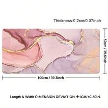 1pc Marble Leather Texture Mouse Pad Premium Rose Gold Luxury Design Soft Leather Large Desk Mat Game Computer Keyboard Pink Gaming - View 12