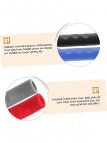 1/2 Pair Universal Brake Lever Covers] Bicycle Brake Lever Covers, Silicone Brake Lever Covers, Universal Brake Lever Covers Suitable For Most Bicycles - Multicolor - View 5