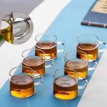 Transparent Glass Cup, Glass Tea Cup With Handle, Borosilicate Glass Tea Cup, Coffee Cup, Transparent Heat-Resistant Design Specially For Hot Drink Lovers - Transparent - View 1