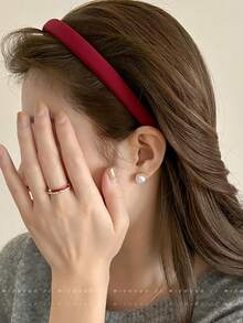 Solid Color Thin High-Crown Headband For Women, 2026 New Low-Key Minimalist Versatile Gentle Elegant Hair Hoop - Multicolor - View 3