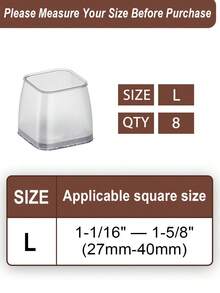 4/8/16/24PCS Chair Leg Floor Protectors With Wrapped Felt Bottom, Silicone Chair Caps Covers For Hardwood Floors, Furniture Leg Table Leg End Plug Silent Anti-Slip Floor Protection Cap Foot Cover, For Home, Office, Various Indoor Scenes - B - View 18