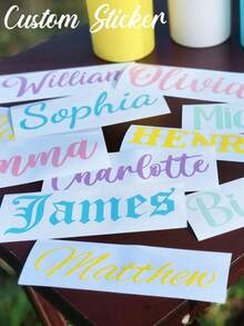 Custom UV Transfer Stickers, Multiple Sizes Available, Personalized Logo Text And Pattern Transfer, Suitable For Commercial Metal Signs, Crystal Stickers, Glass Cups, Wireless Earphones, Phone Cases, Computers, Storage Boxes - Multicolor - View 6