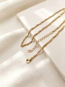 1pc Mixed Style Necklace Chain Bulk Round Snake Chain, O-Ring Chain, Blade Chain, Lip Chain, OT Chain, Grid Chain, Etc. Suitable For DIY Pendant Jewelry Making Materials, Suitable For Women's Daily Wear - Multicolor - View 17