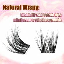 ARISON 120PCS DIY False Eyelashes Makeup Tools Natural Look Cat Eye Look Matte Black False Lashes Extension Supplies - View 6