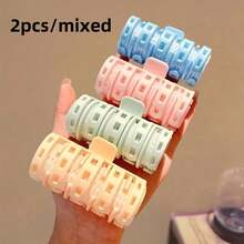 2pcs/Set Air Pressure Hair Curler Women's Curling Iron Fluffy Hair Clip Wavy Curl Front Bang Roller Root Volumizer Hairstyling Tool - Multicolor - View 14