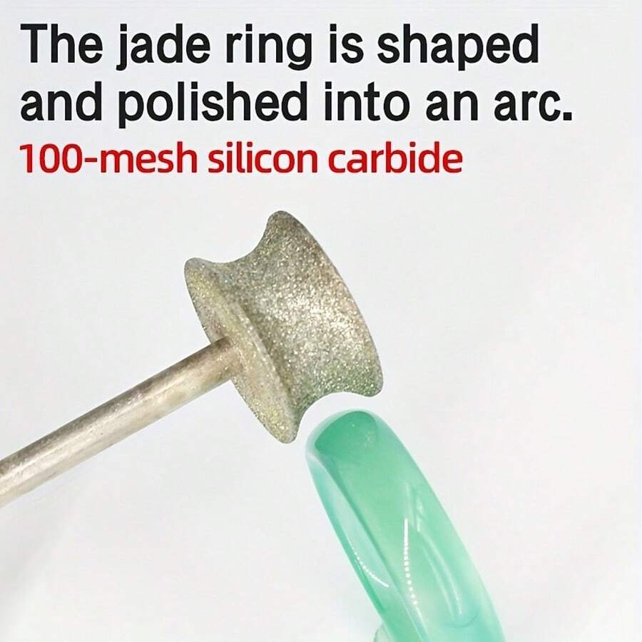 3pcs 5/6/8mm Diamond Grinding Heads, Used For Polishing, Chamfering And Rounding Artificial Jade Surfaces, Suitable For Glass Edges. - 5/6/8mm (3-pack) - View 1