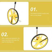 Mechanical Measuring Wheel, Range Resettable, Portable Mechanical Distance Measuring Tool, Precisely Measures Architectural Landscapes And Ergonomics, Comes With A Storage Bag - Yellow - View 5