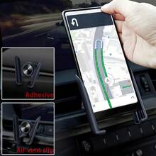 Gravity Support Car Phone Holder, Adhesive & Air Vent Dual-Use Mount, Gravity Auto-Locking, Easy Operation, Compatible With Different Phone Sizes, Practical Car Navigation Accessory - Solid Black Angel Stand - View 6