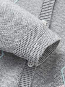 Balabala Baby Girls Knit Cardigan Soft Cozy Sweater For Spring Autumn - Medium Gray - View 7