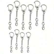 10/20/30 piezas Anillos O de resorte plano, anillos de llavero de metal, clips redondos a presión, adecuados para llaveros, bolsas, carteras - Reemplazo de gancho de llavero, anillo de llaves, cordón, manualidades DIY - unidad flash USB - Ver 3