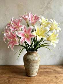Artificial Lily Flower Decoration Ornament Suitable For Wedding Banquet Exhibition Hall Photography Prop - Multicolor - View 1