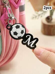 LICVIC Custom Soccer Name Keychain, Personalized Bag Charm, Sporty Backpack Accessory, Customized Football Keychains, Customizable Christmas Gift, Key Chain - Style a - View 12