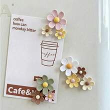 2pcs/5pcs/10pcs Magnet Kulkas Bunga Daisy Lucu, Stiker Kulkas Bunga Resin 3D, Dekorasi Kamar yang Menggemaskan, Perlengkapan Asrama Mahasiswa, Dekorasi Rak (Magnet Tahan Lama, Stiker Dekoratif, Dekorasi Rumah) - beraneka warna - View 9