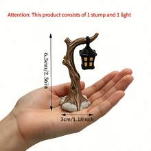 2pcs/Set Mini Landscape Decor Ornaments, Plastic Miniature Holiday Branch Lights, Multiple Colors Available, Handmade Craft Decoration - A - View 1