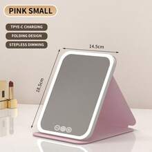 LED Makeup Mirror, Portable Vertical Folding Makeup Mirror, 3-Color Lighting, Dimmable Touch Screen, Compact Makeup Mirror, Best Birthday/Graduation Gift, Home Decor, Back To School Room Decor, Study Supplies - Multicolor - View 17