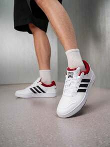 Adidas Men's HOOPS CLASSIC 2026 Summer New Retro Color-Block Casual Sports Sneakers KI1061 - White/Black/Red - View 1