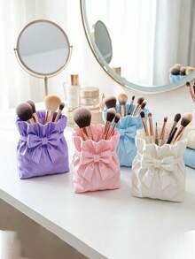 1PC Bow-Shaped Storage Box, Suitable For Use As A Decorative Vase On A Home Desk, A Pen Holder On An Office Desk, A Make-Up Box In The Bedroom, A Storage Box For Hair Bands And Hair Clips In The Bathroom, A Decorative Vase, Or A Make-Up Storage Box - Multicolor - View 2