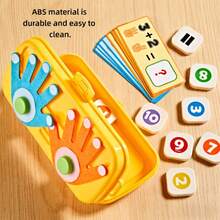 Children's Finger Counting Math Puzzle Toy, Addition And Subtraction Calculation Game, Hands-On Operation Set With Math Operation Cards, Number Recognition Montessori Arithmetic Teaching Aid, Suitable For Home And Classroom Parent-Child Interaction - Multicolor - View 10