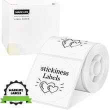 Marklife P50 White Thermal Label Maker, Inkless Printer, Portable Wireless Label Printer For Barcode, QR Code, Jewelry, Retail Clothing Tag, Labeling, Home, Office, Compatible With Phone Android, IOS, With 1 Roll Sticker - Multicolor - View 14