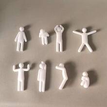 Minimalist Random Humanoid Doll Set, DIY Paintable Hide-And-Seek Dolls, Desktop And Outdoor Mecha Chameleon Figurines, Ideal Chameleon-Themed Hide-And-Seek Game Statue Decor For Office Workspace And Dorm Bookshelf - Multicolor - View 11