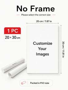 Customizable Wooden Frame Canvas Wall Art, Personalized Family Portraits And Action Photos Printing, Framed Canvas Painting For Living Room Bedroom Decor - Multicolor - View 11