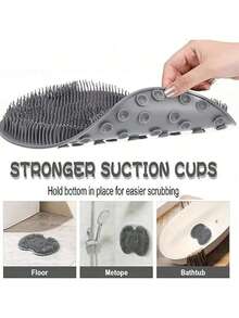 Silicone Foot Massager And Scrubbing Mat, Suitable For Bathroom Use – Can Be Used For Bathing, Back Massage, And Foot Massage. Silicone Non-Slip Mat, Bathroom Floor Mat, Home Bathroom Decor, Autumn Decor, Back To School Decor - A - View 7