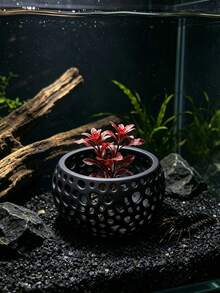 3D Printed Hollow Sphere Aquatic Plant Pot, Fish Tank Aquascaping Planting Container, Fish And Shrimp Hiding Cave, Aquarium Decoration Ornament - Happy Aquarium - View 10