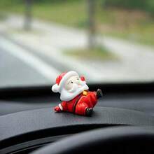 1pc Creative Cute Santa Claus Car Dashboard Desktop Ornament DIY Car Interior Office Desk Computer Screen Decoration Accessory Christmas Decor - Santa Claus - View 8
