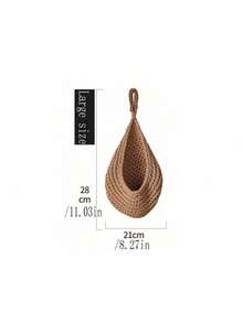 1/3/6 cái giỏ treo tường đựng rau củ quả, giỏ treo cây cảnh kiểu tổ chim hình giọt nước bằng lưới, đan tay, tiết kiệm không gian, dễ sử dụng, phù hợp cho nhà bếp, sân vườn, phòng khách - Nhiều màu - Xem 6