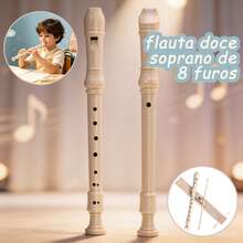 FLAUTA DOCE de 8 FUROS SOPRANO GERMÂNICA YRS-23 EM DÓ (C) Para adultos Ou Infantil Que Estejam Desenvolvendo Interesse Pela Flauta Doce - Damasco - Visão 1