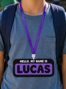 1pc Personalized 3D Printed Campus Name Tag, Customizable With Your Own Name, Classroom Management Tool, Back To School Gift - Multicolor - View 5