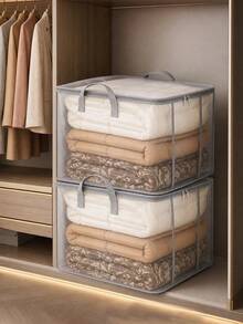 Large Capacity PVC Storage Bag, Suitable For Clothes And Bedding - Transparent Organizer Bag, Dorm, Moving And Back To School Essentials, Designed For Bed Storage, Christmas And Winter Storage, Closet Storage System - Multicolor - View 7