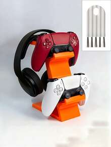 Dudukan Pengontrol Game & Headset Cetak 3D dengan Sikat Pembersih, Dudukan Headphone & Pengontrol Desktop Universal 2-in-1, Kompatibel dengan Series X/S, Pengatur Penyimpanan Hemat Ruang, Hadiah untuk Pacar/Suami Gamer, Cocok untuk Kamar Tidur, Ruang Bermain Game, Kantor - MultiWarna - View 12