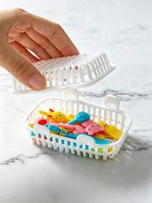 Dishwasher Cutlery Basket Kitchen Gadget Cleaning Drain Box Blue Rinse And Drain Basket For Easy Cleaning Of Various Small Tableware Kitchen Accessories - Multicolor - View 2