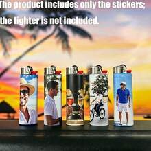 1/3/6pcs Customized Stickers (Lighter Not Included), Personalized Lighter Packaging Stickers, Personalized Pocket Lighter Decoration, Customized Lighter Advertising, Promotional Gift Customization, Can Print Logo And Slogan, Suitable As A Gift (Lighter Not Included) - Multicolor - View 7