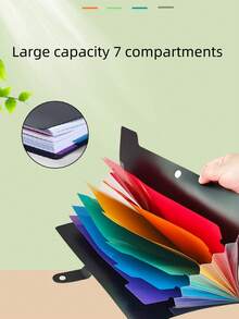 8-Pocket Expandable File Folder, Accordion-Style Paper Organizer With Color Labels, Portable Expandable Bill & Receipt Holder, A4 Letter Size Document Storage, Suitable For Home, School And Office Supplies,Back To School - Multicolor - View 5