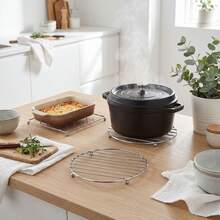 3pcs/2pcs/1pc Stainless Steel Round Heat-Resistant Kitchen Placemats, Quick Heat Dissipation Effectively Protects Tabletop And Kitchen Countertop, Suitable For Placing Pots, Kettles, Hot Cookware, Beverages, Heat Insulation And Cooling - View 6