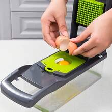 Rallador Cortador Rebanador Picador 13 Piezas Manual Para Futas Y Verduras Viralix - Verde - Ver 8