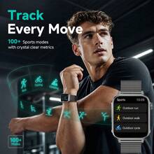 JIAYAOO Type-C Fast Charging Smartwatch, Unisex, Suitable For Fitness Tracker, Built-In LED Flashlight, IP67 Waterproof Activity Pedometer, 24-Hour Health & Sleep Monitoring, Touch Screen Sports Watch, Multiple Sports Modes - View 10