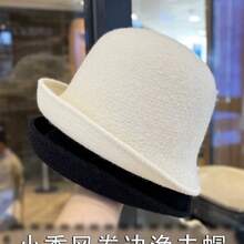 1pc Vintage Acrylic Solid Color Knitted Hat, All-Season Rolled Brim Bucket Hat, Korean Style - Rolled Brim Hat - View 10