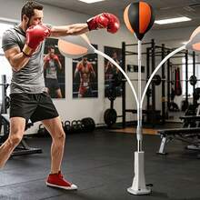 Freestanding Boxing Speed Punching Bag With Powerful Suction Cup Base, Adjustable Height Reflex Boxing Trainer For Adults, Quiet Rebound Punching Target For Home Gym Training, Improve Reaction Speed And Hand-Eye Coordination - Multicolor - View 4