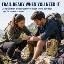 Premium First Aid Kit, Suitable For Outdoor Hiking And Camping. A Thoughtful Gift For Friends. - Black - View 6