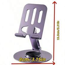 1pc Aluminum Alloy Phone Stand, Waterproof, 360° Rotating Design, Foldable And Adjustable, Suitable For Desk And Bedside Table, Non-Slip Base - Perfect Gift For All Seasons, Gold Phone Stand, Desktop Loose Phone Stand, Rotatable And Foldable, Portable Stand For Live Streaming And Video Watching, Metal Foldable Phone Stand, 360° Adjustable, Live Streaming Desktop Loose Stand, Suitable For Office And Holidays, Compact And Portable Accessory - A - View 10