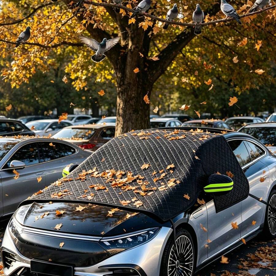 Car Windshield Dust Cover, Car Front Windshield Snow Cover, Used For Front Window Dust-Proof, Snow-Proof, Frost-Proof And Ice-Proof, Easy To Use, No Cleaning Required, Windshield Snow Cover, Frost Cover, Car Accessories RV Windshield And Sunshade Cover, Suitable For Most Sedans And SUVs - Multicolor - View 1